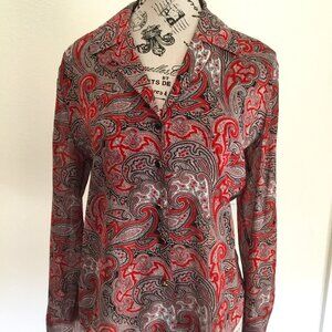 St. John Silk Paisley Blouse